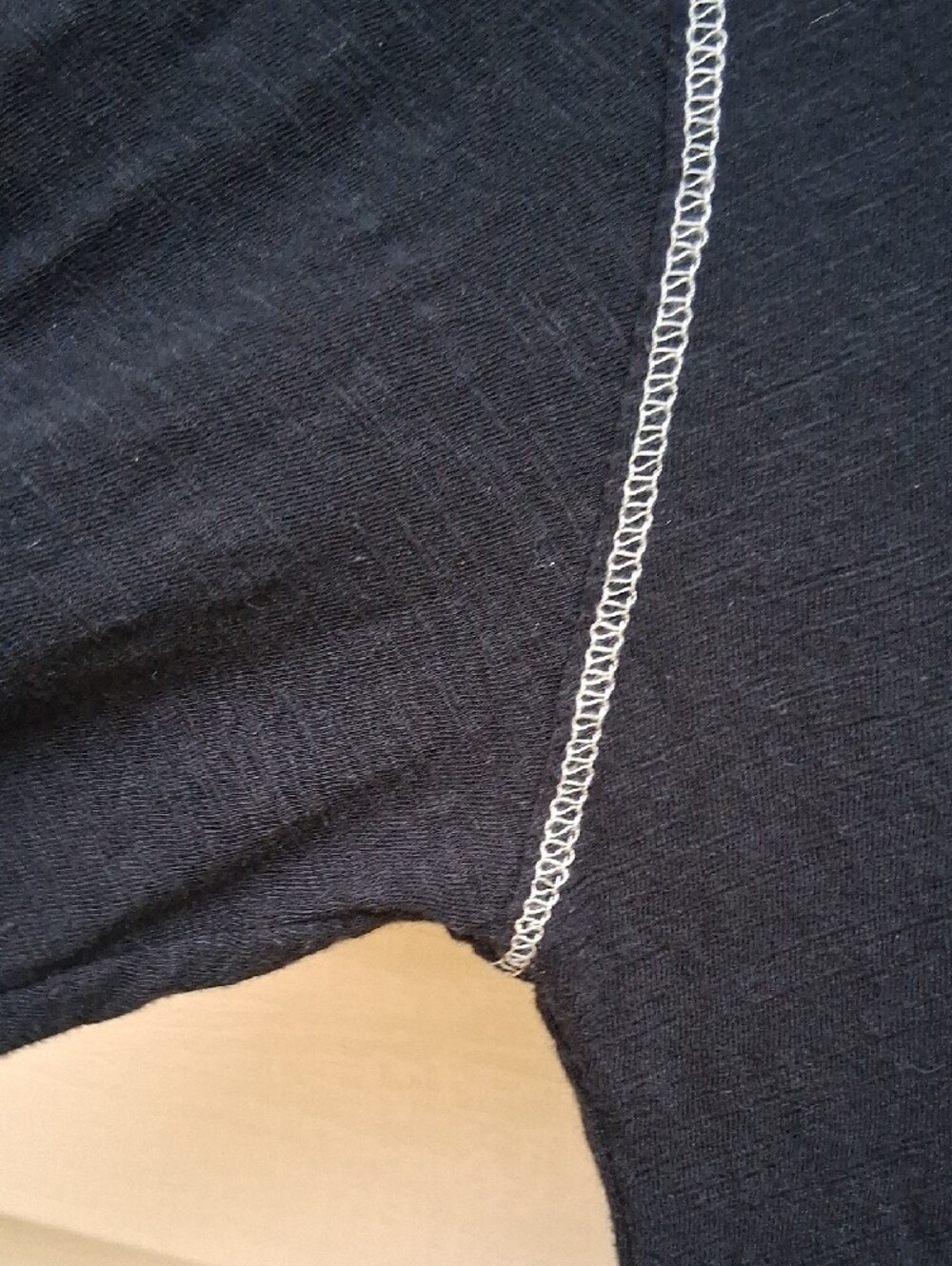 NATURAL LIFE Black V-Neck Tunic with Contrast Stitching - Picture 3 of 9